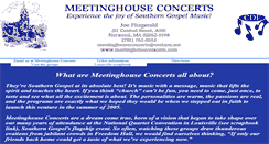 Desktop Screenshot of meetinghouseconcerts.com
